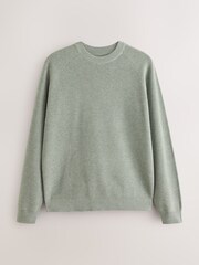 Sage Green Essential Textured Knitted Jumper - Image 7 of 9