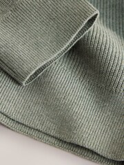 Sage Green Essential Textured Knitted Jumper - Image 9 of 9