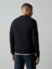 Navy Blue Essential Textured Polo Shirt - Image 4 of 4
