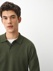 Olive Vihreä - Essential Knitted Polo Shirt - Kuva 1 / 6