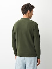 Olive Vihreä - Essential Knitted Polo Shirt - Kuva 4 / 6