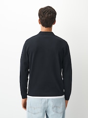 Laivasto Sininen - Essential Knitted Polo Shirt - Kuva 3 / 5