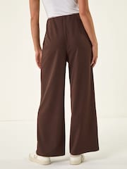 Roman Brown Petite Wide Leg Stretch Trousers - Image 3 of 5