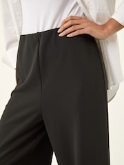 Roman Black Petite Wide Leg Stretch Trousers - Image 5 of 5