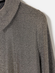 Oliver Bonas Gold Sparkle Long Sleeve Polo Neck Top - Image 6 of 8