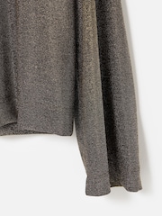 Oliver Bonas Gold Sparkle Long Sleeve Polo Neck Top - Image 7 of 8