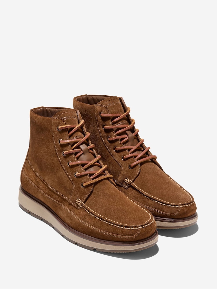 Cole Haan Muir Mocc Toe Leather Boots - Image 2 of 6 Cole Haan Muir Mocc Toe Leather Boots - Image 2 of 6