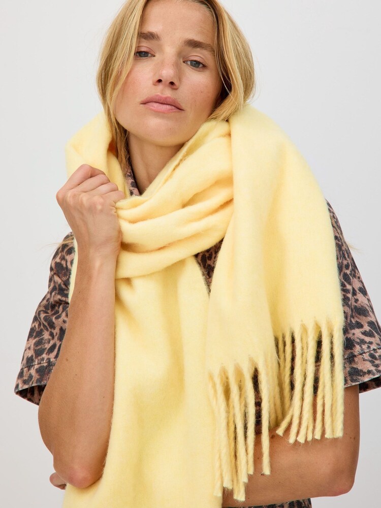 Oliver Bonas Yellow Marl Midweight Tassel Scarf - Image 5 of 5 Oliver Bonas Yellow Marl Midweight Tassel Scarf - Image 5 of 5