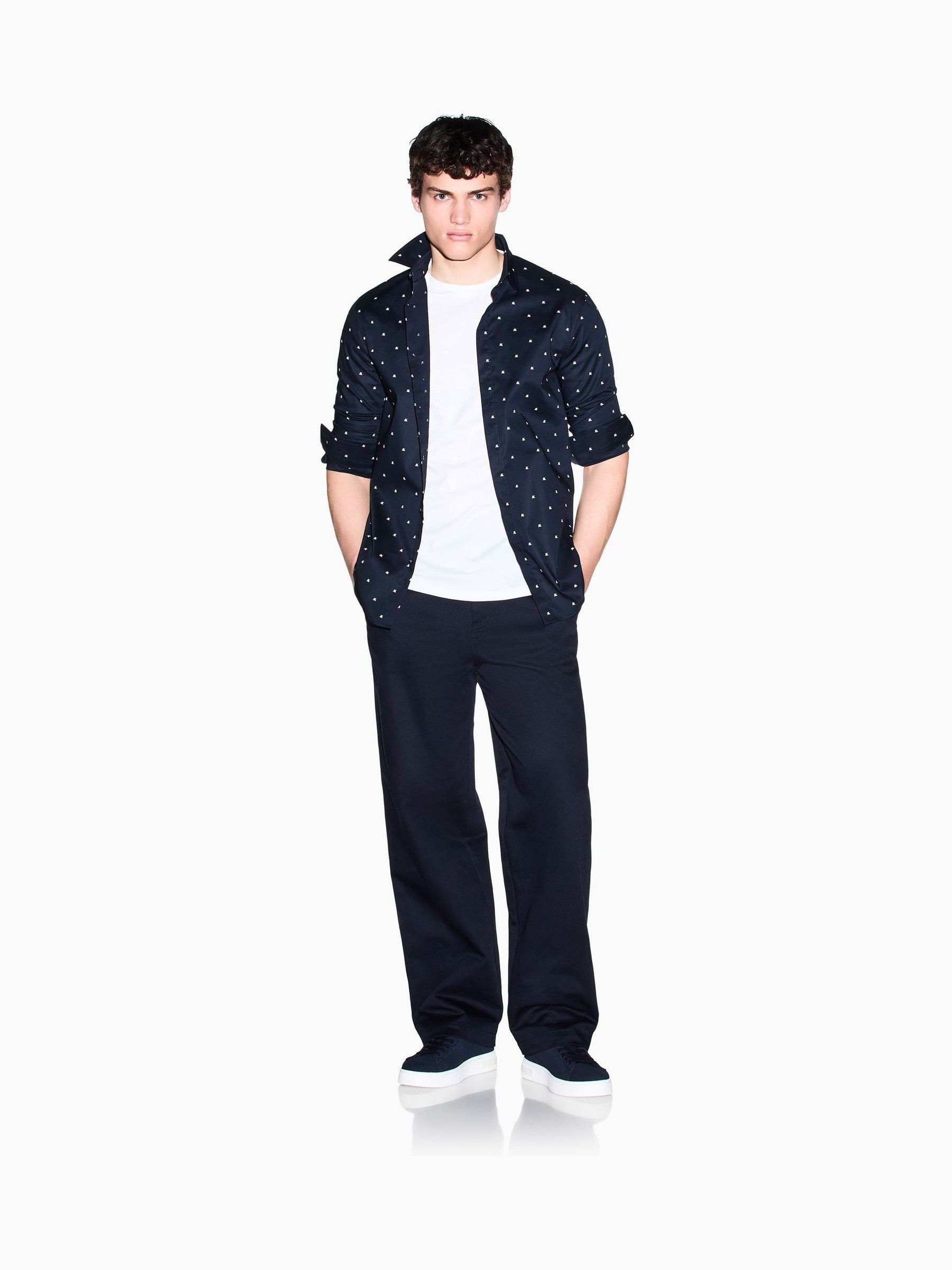 Buy Armani Exchange Black Slim Fit Long Sleeve Shirt from Next USA
