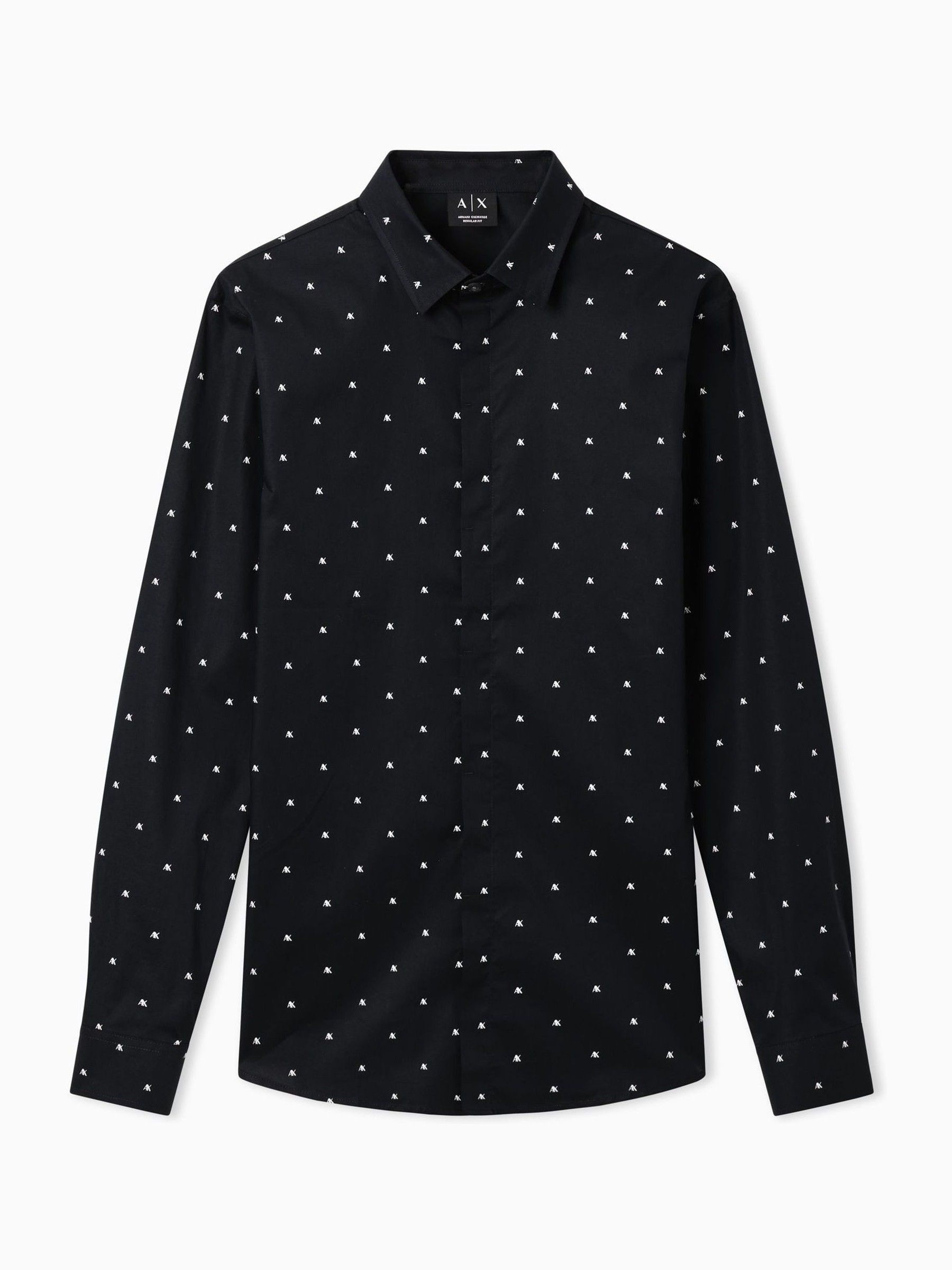 Buy Armani Exchange Black Slim Fit Long Sleeve Shirt from Next USA