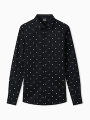 Armani Exchange Black Slim Fit Long Sleeve Shirt - Image 5 of 5