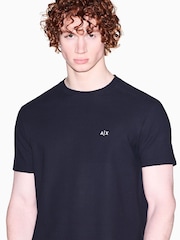 Футболка классического кроя с контрастной отделкой Armani Exchange - Изображение 3 5