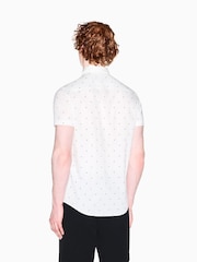 Armani Exchange Slim Fit Printed Short Sleeve Shirt - Obraz 2 z 5