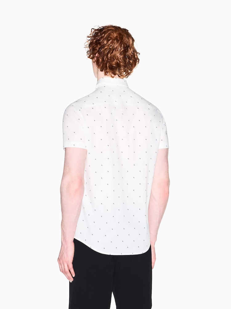 Armani Exchange Slim Fit Printed Short Sleeve Shirt - Obraz 2 z 5 Armani Exchange Slim Fit Printed Short Sleeve Shirt - Obraz 2 z 5