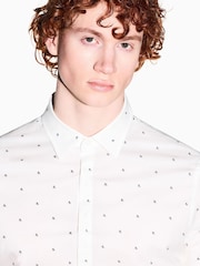 Armani Exchange Slim Fit Printed Short Sleeve Shirt - Obraz 3 z 5