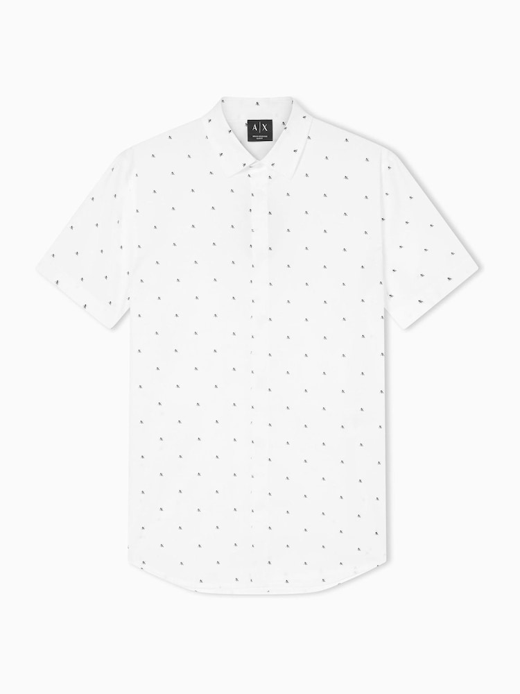 Armani Exchange Slim Fit Printed Short Sleeve Shirt - Obraz 5 z 5 Armani Exchange Slim Fit Printed Short Sleeve Shirt - Obraz 5 z 5