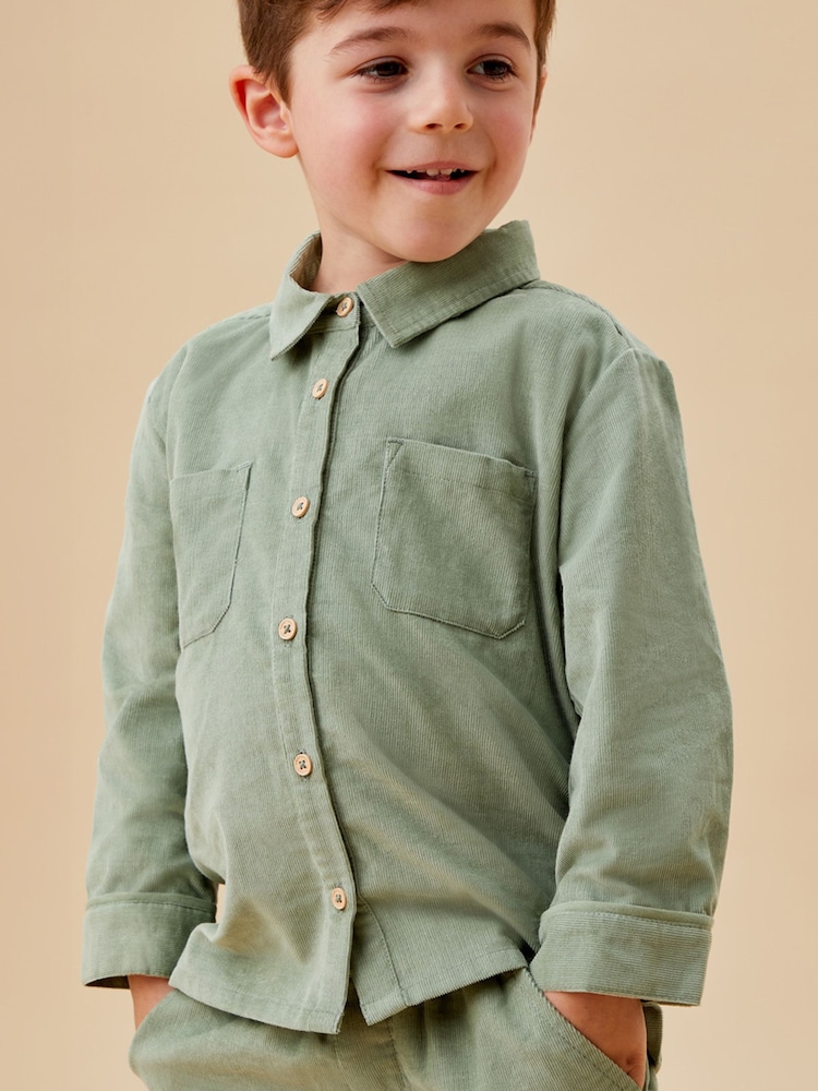 MORI Green Corduroy Shacket - Image 1 of 4 MORI Green Corduroy Shacket - Image 1 of 4