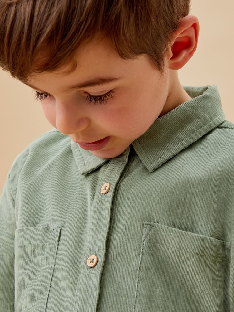 MORI Green Corduroy Shacket - Image 2 of 4 MORI Green Corduroy Shacket - Image 2 of 4