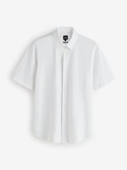 Armani Exchange Smal passform Stretch Hvit Skjorte - Bilde 1 av 1