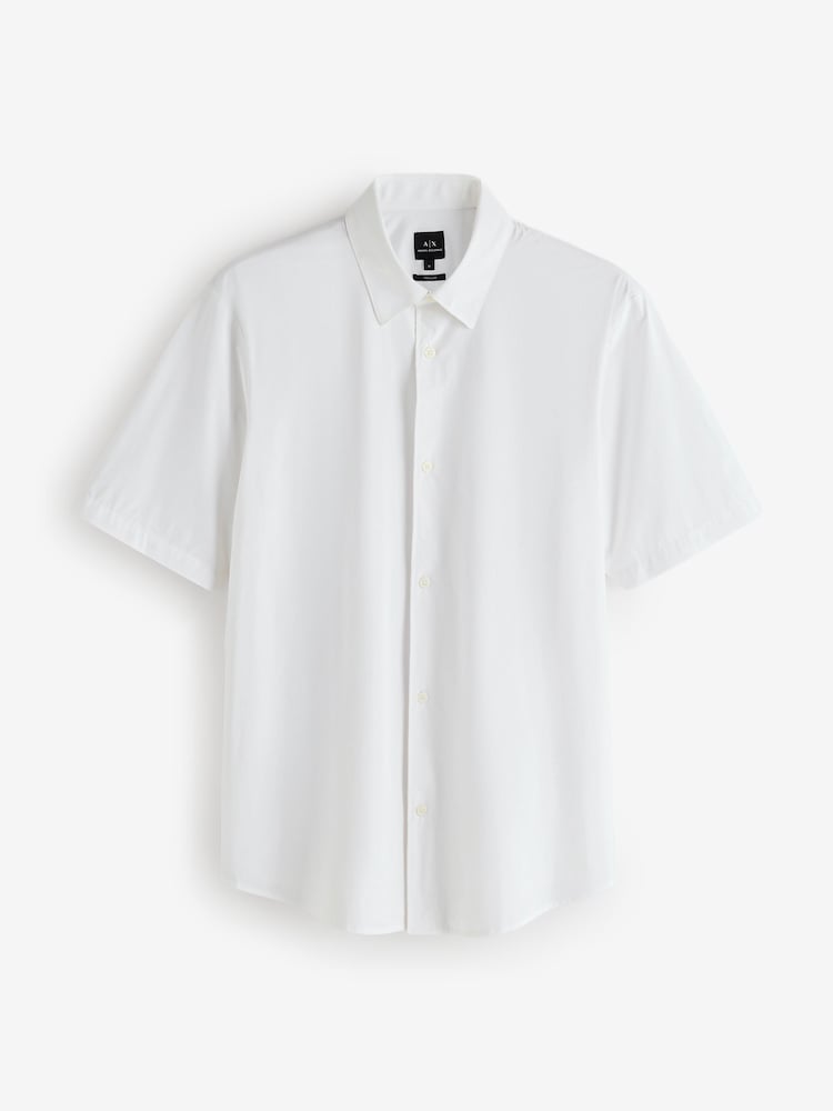 Armani Exchange Smal passform Stretch Hvit Skjorte - Bilde 1 av 1