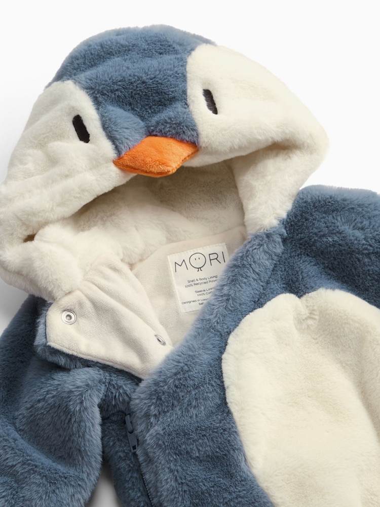 MORI Faux Fur Penguin Pramsuit - صورة 6 من 6 MORI Faux Fur Penguin Pramsuit - صورة 6 من 6