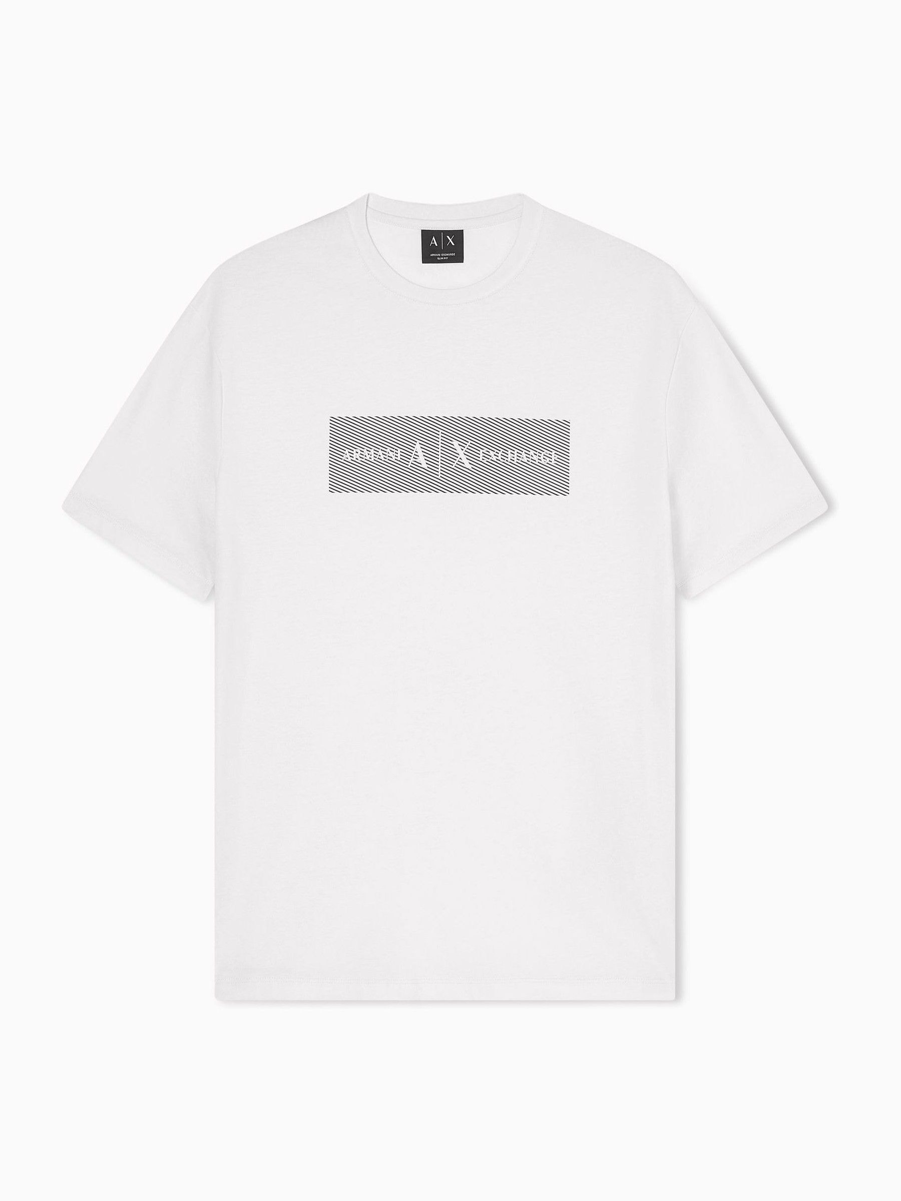 Armani Exchange Stripe Logo T-Shirt, Cream - L - Image 3