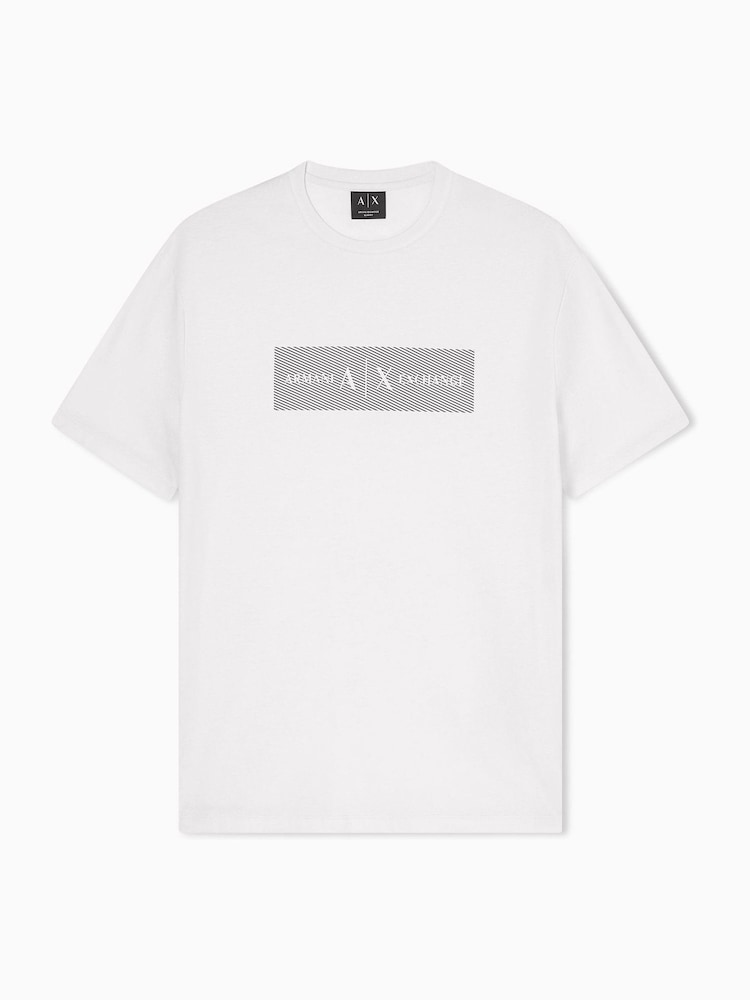 Armani Exchange Cream Regular Fit Logo T-Shirt - Image 1 of 1