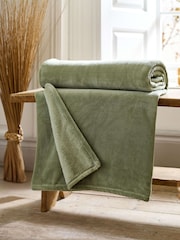 Deyongs Sage Snuggle Touch Fleece Throw - Image 1 of 2