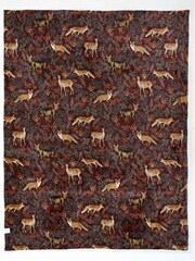 Deyongs Mulberry Fox & Deer Printed Sherpa Reverse Throw - Image 2 of 3