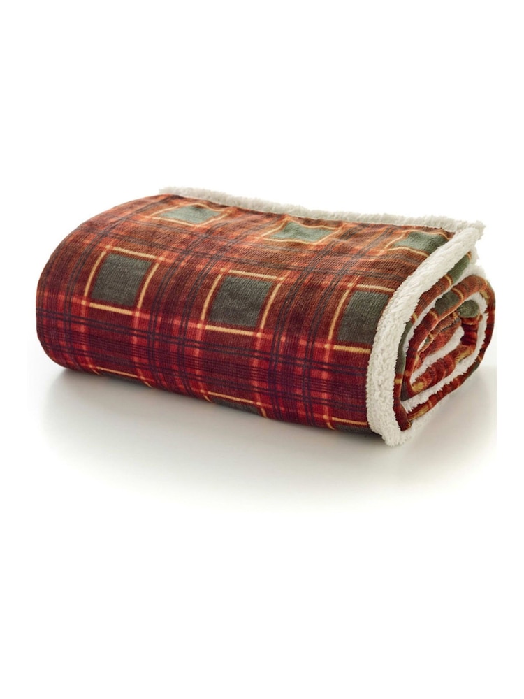 Deyongs Rowin Tartan Printed Sherpa Reverse Throw - Image 1 of 1 Deyongs Rowin Tartan Printed Sherpa Reverse Throw - Image 1 of 1