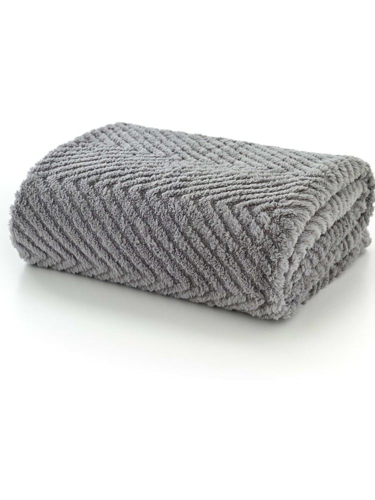 Deyongs Dove Grey Hemsworth Throw - Image 2 of 2 Deyongs Dove Grey Hemsworth Throw - Image 2 of 2