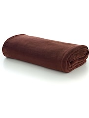 Deyongs Cocoa Snuggle Touch Fleece Throw - Image 2 of 2
