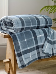 The Lyndon Company Navy Check Throw - Image 1 of 2
