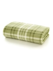 Deyongs Sage Snuggle Check Fleece Throw - Image 2 of 2