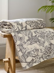 Deyongs Grey Winter Forest Fleece Throw - Image 1 of 2