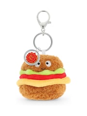 Keel Toys Burger 12cm Snackies Soft Toy Bag Charm - Image 2 of 2