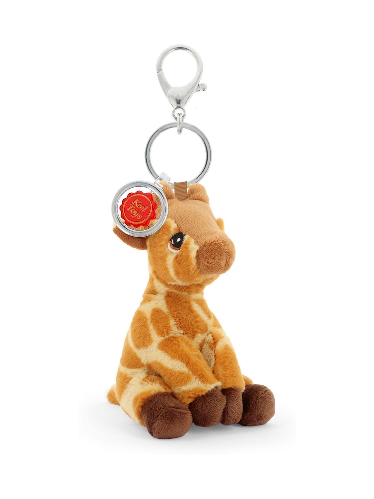Keel Toys Giraffe 12cm Animal Plush Bag Charm - Image 1 of 1 Keel Toys Giraffe 12cm Animal Plush Bag Charm - Image 1 of 1