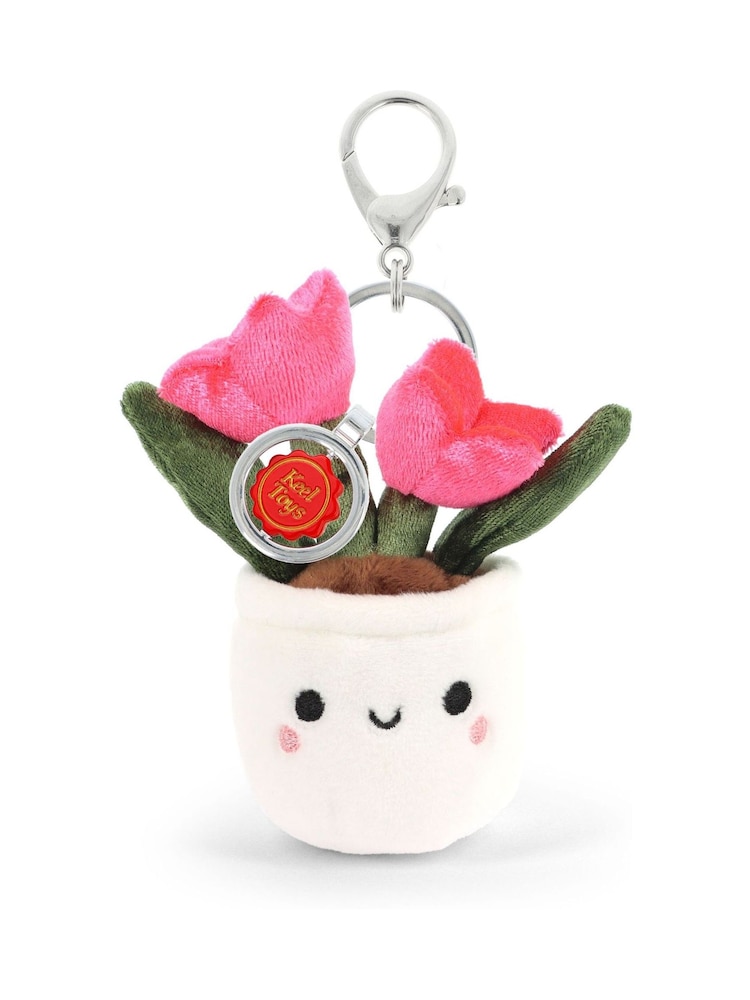 Keel Toys Tulip 12cm Flower & Plant Soft Toy Bag Charm - Image 2 of 2