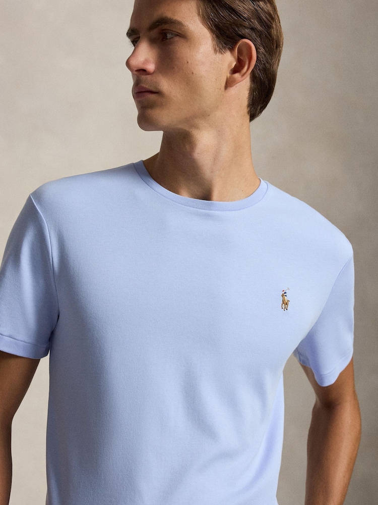 Polo Ralph Lauren Blue Short Sleeve Interlock T-Shirt - Image 1 of 3