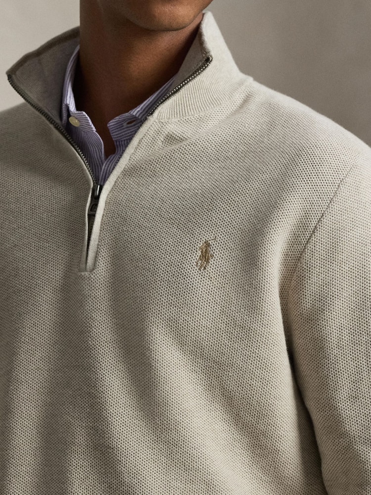 Polo Ralph Lauren Natural Sweater-Half Zip Jumper - Image 3 of 3