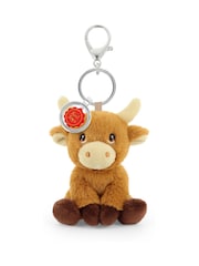 Keel Toys Highland Cow Hamish 12cm Animal Soft Toy Bag Charm - Image 2 of 2