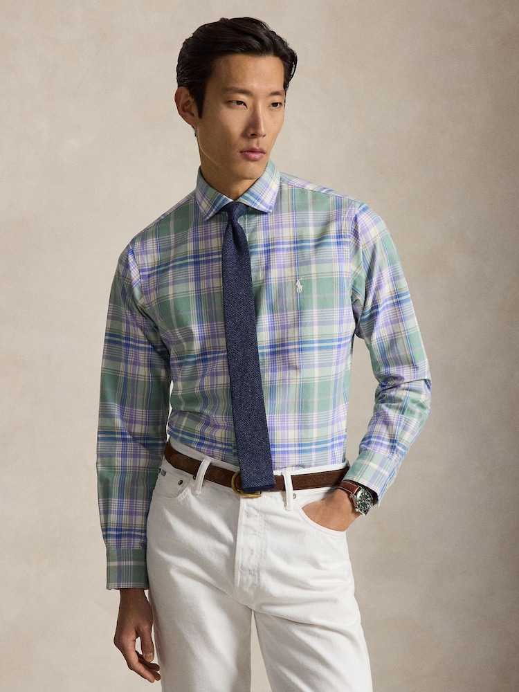 Polo Ralph Lauren Green Classic Oxford Check Shirt - Image 1 of 5