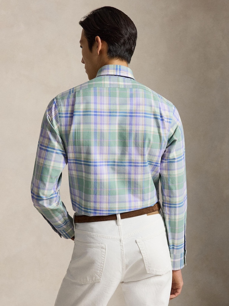 Polo Ralph Lauren Green Classic Oxford Check Shirt - Image 2 of 5