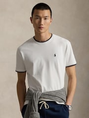 Polo Ralph Lauren White Short Sleeve Tipped T-Shirt - Image 1 of 5