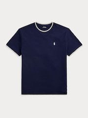 Polo Ralph Lauren Blue Short Sleeve Tipped T-Shirt - Image 5 of 5