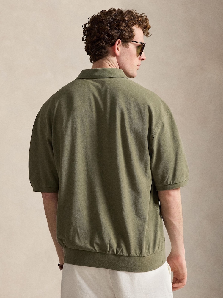 Polo Ralph Lauren Green Short Sleeve Mesh Shirt - Image 2 of 5