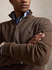Polo Ralph Lauren Brown Sweater-Half Zip Jumper - Image 4 of 5