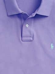 Polo Ralph Lauren Purple Short Sleeve Mesh Polo Shirt - Image 6 of 6