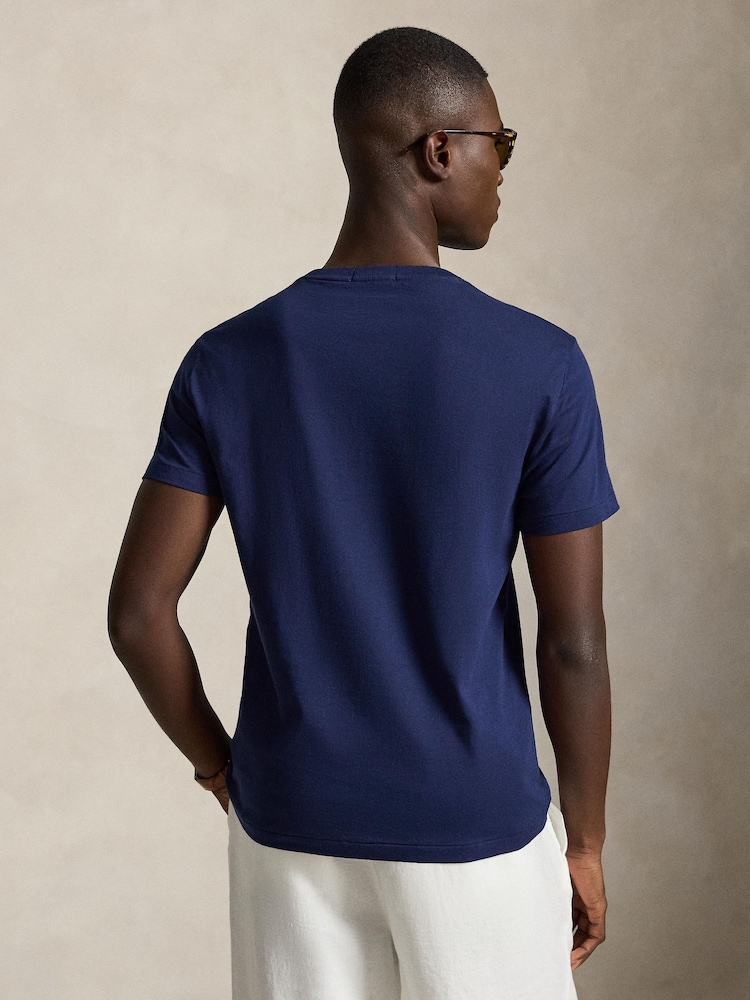 Polo Ralph Lauren Blue Newport Bear Graphic T-Shirt - Image 2 of 6