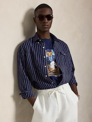 Polo Ralph Lauren Blue Newport Bear Graphic T-Shirt - Image 3 of 6